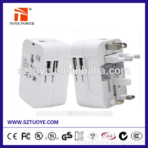 UK 3 pin toEurope 2 pin adaptor plug/travel adapter for travel use in different countries